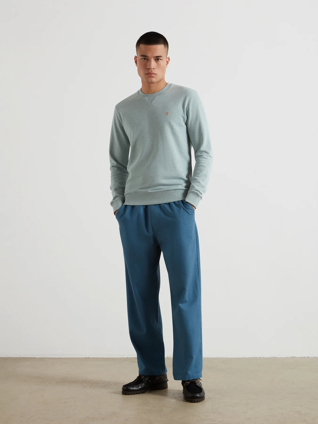 FARAH TIM NEW CREW - GREEN MIST MARL