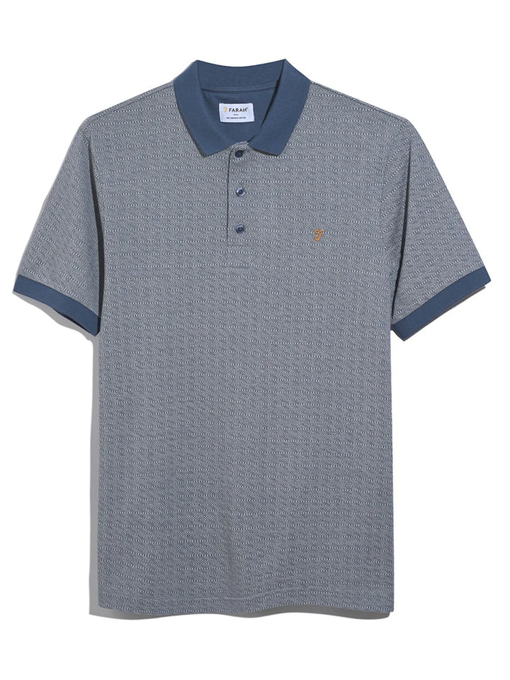 FARAH SEFTON TEXTURED SS POLO - RIVER BED