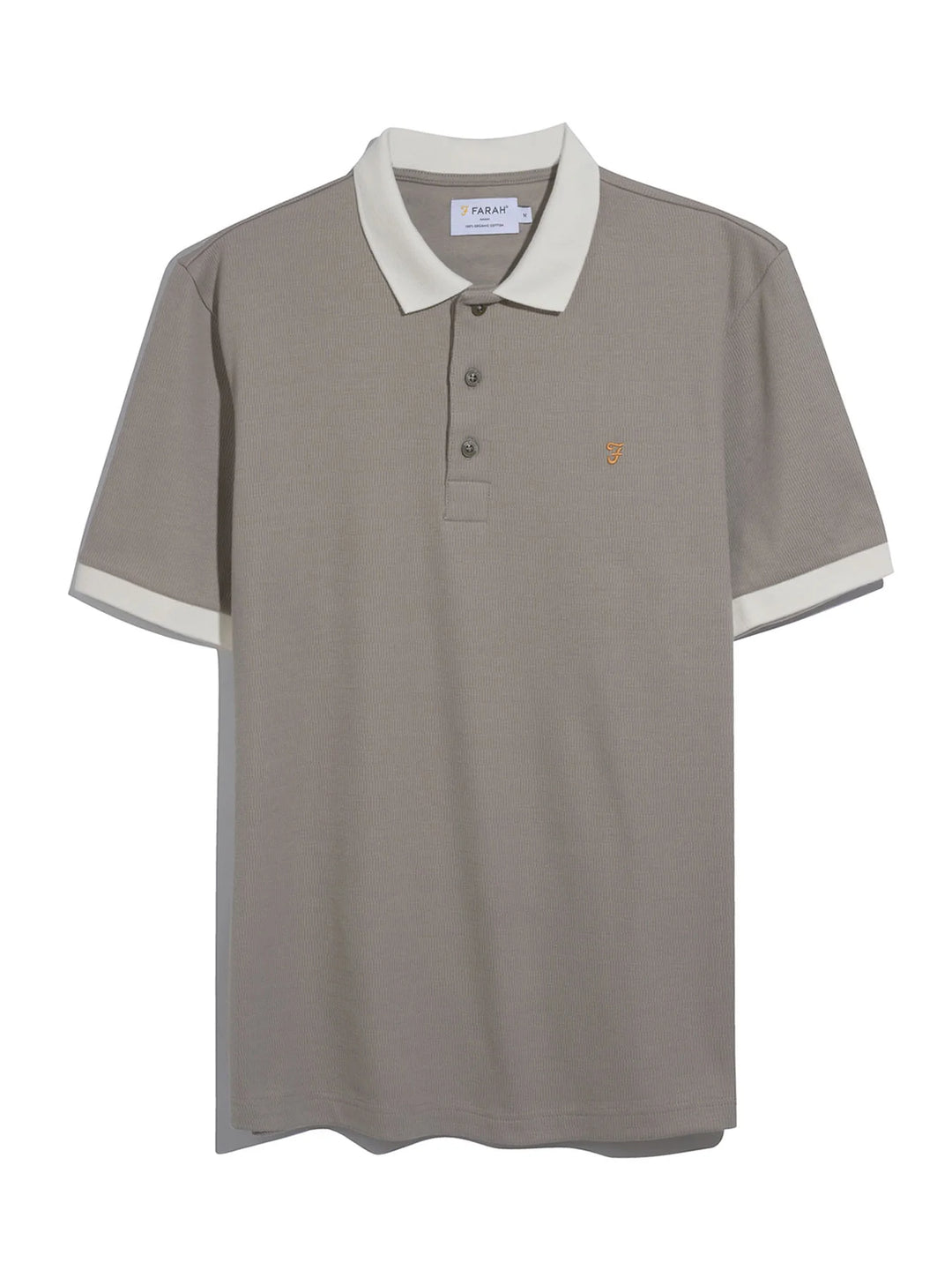 FARAH CLEMENT SS TEXTURED - STONE GREY