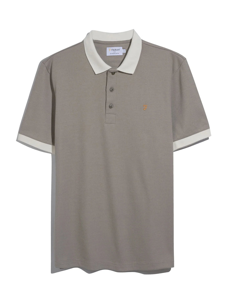 FARAH CLEMENT SS TEXTURED - STONE GREY