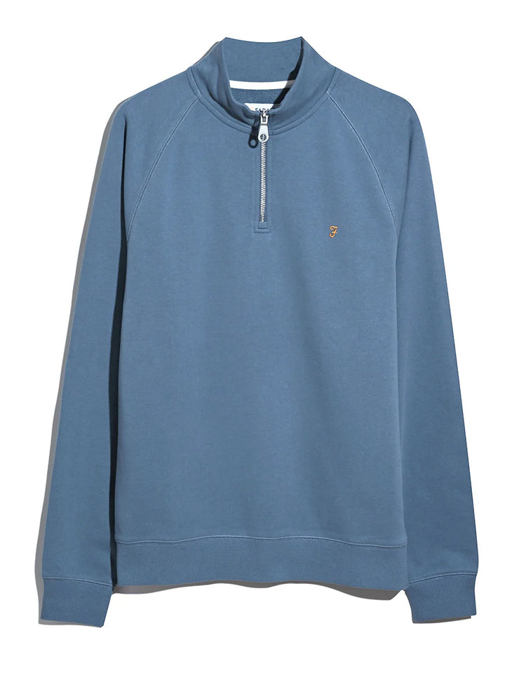 FARAH JIM 1/4 ZIP - BLUE TIDE MARL