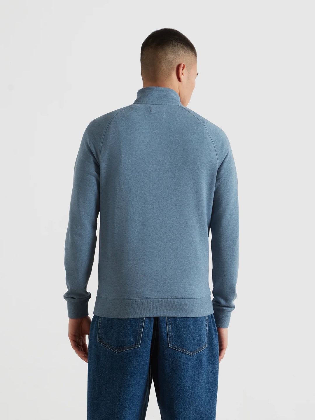 FARAH JIM 1/4 ZIP - BLUE TIDE MARL