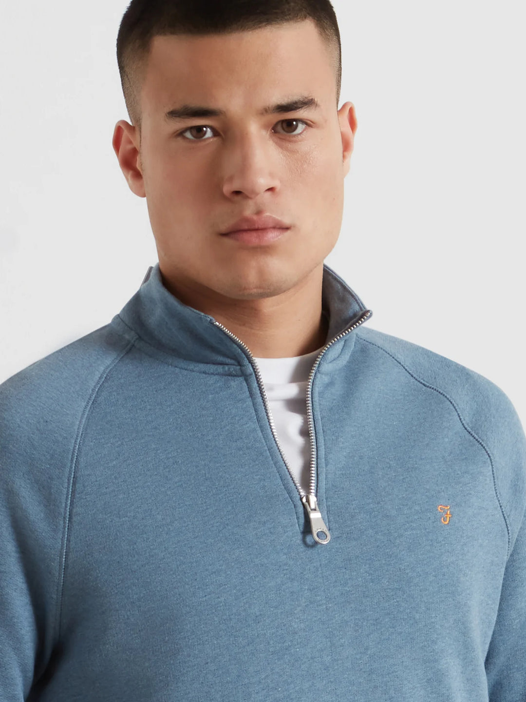 FARAH JIM 1/4 ZIP - BLUE TIDE MARL