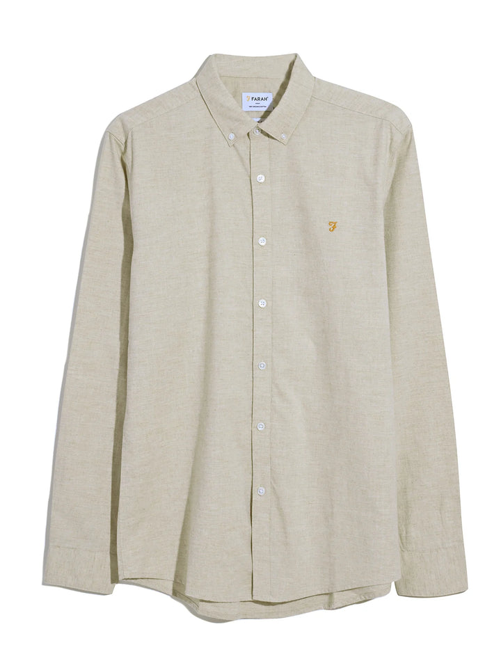 FARAH STEEN LS BD - HAZELNUT MARL