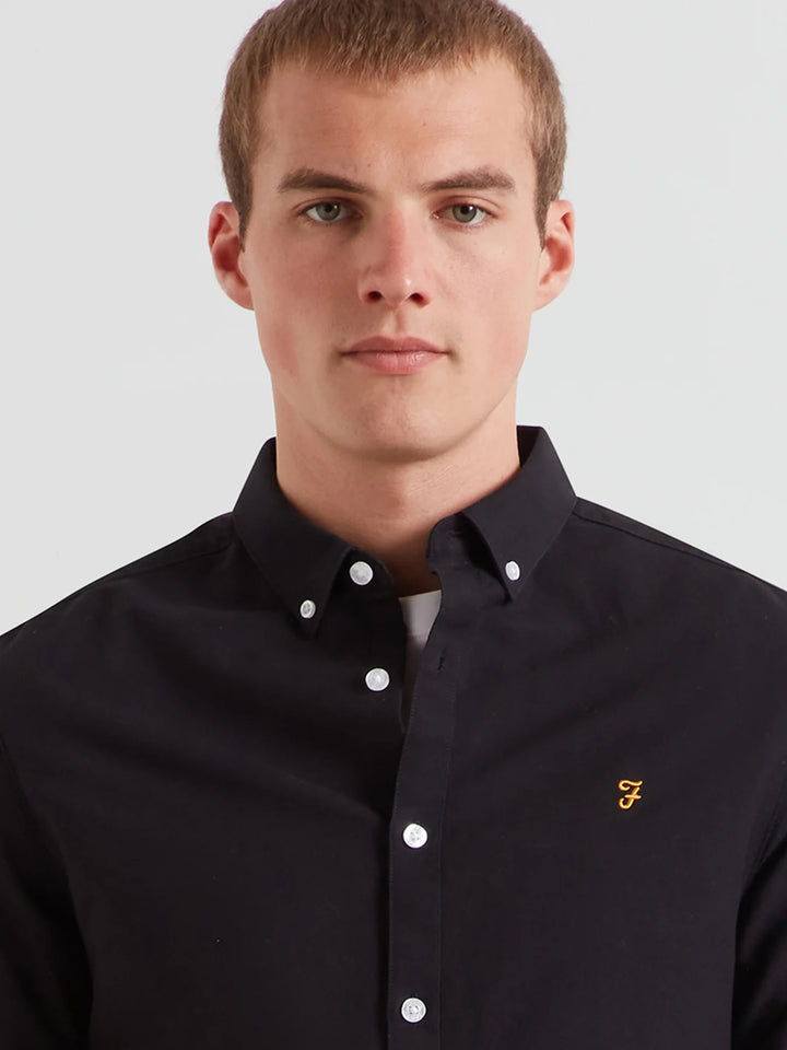 FARAH BREWER LS SHIRT - BLACK