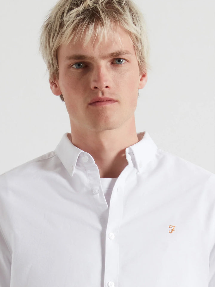 FARAH BREWER LS SHIRT - WHITE