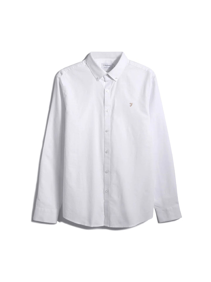 FARAH BREWER LS SHIRT - WHITE