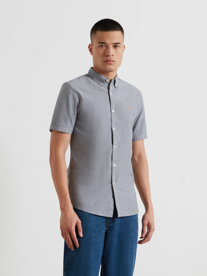 FARAH BREWER SS - WHITE/TRUE NAVY