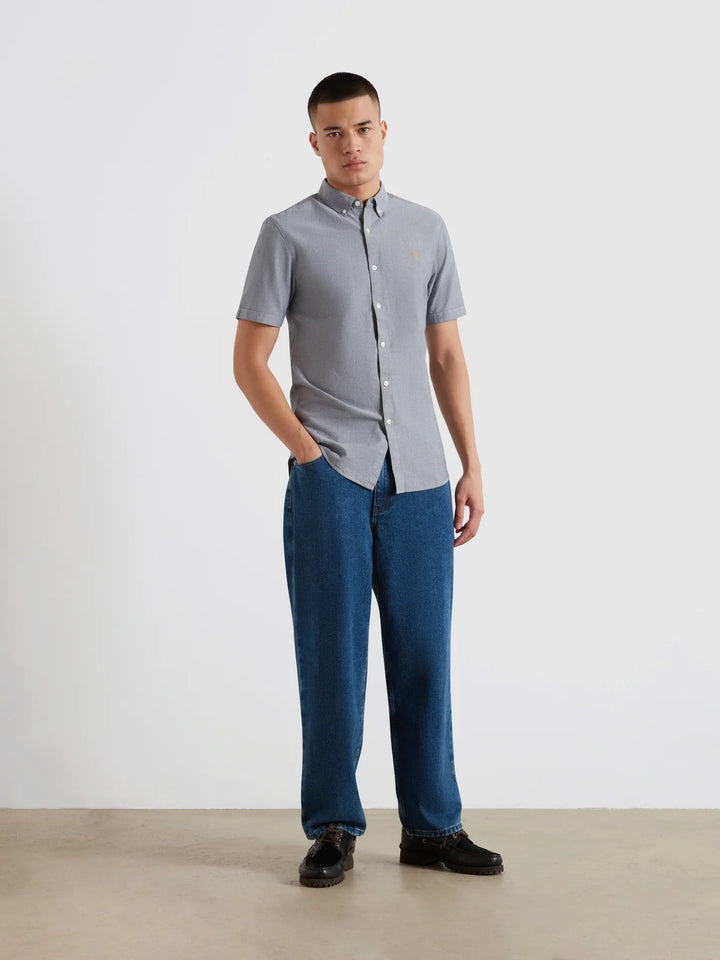 FARAH BREWER SS - WHITE/TRUE NAVY