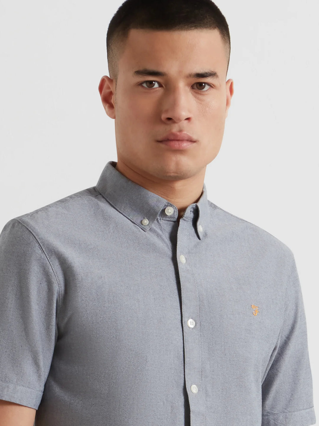 FARAH BREWER SS - WHITE/TRUE NAVY