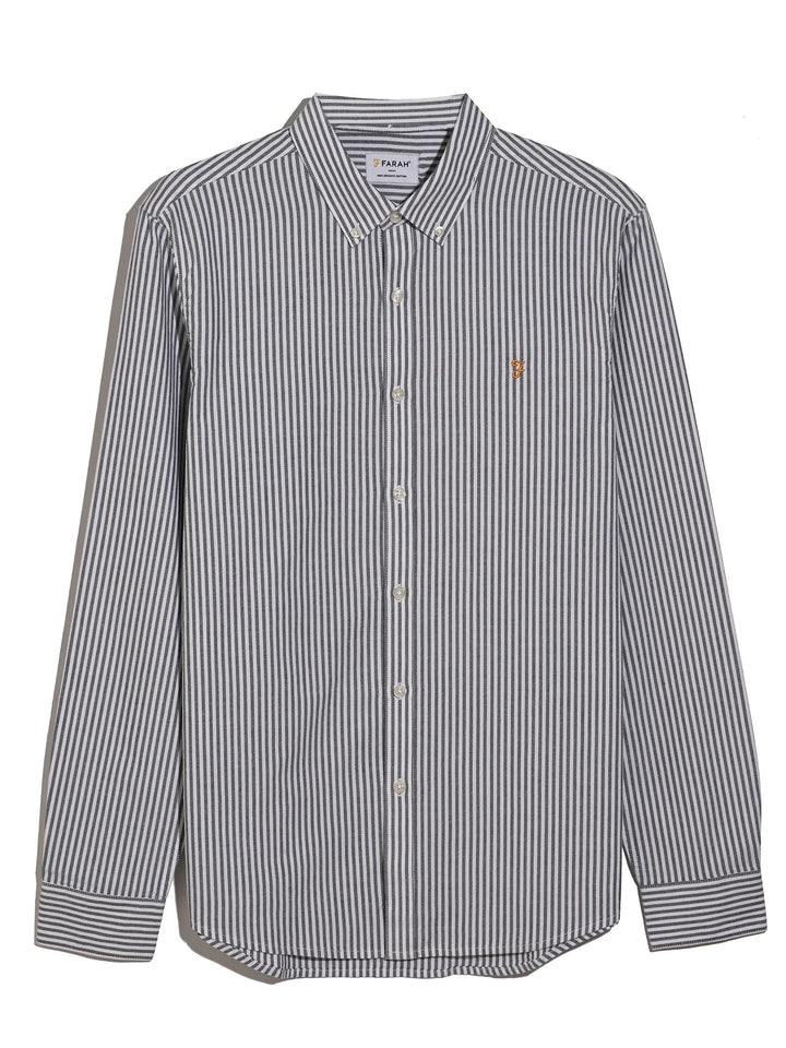 FARAH BREWER STRIPE LS - TRUE NAVY