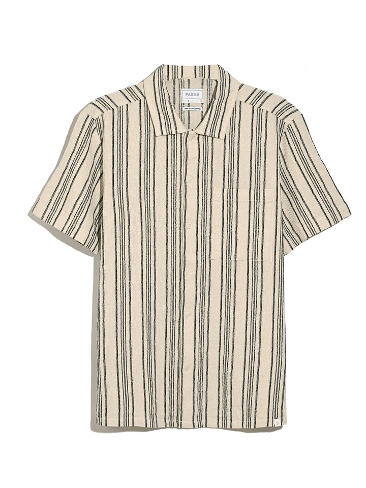 FARAH SIMON SS STRIPE - ECRU