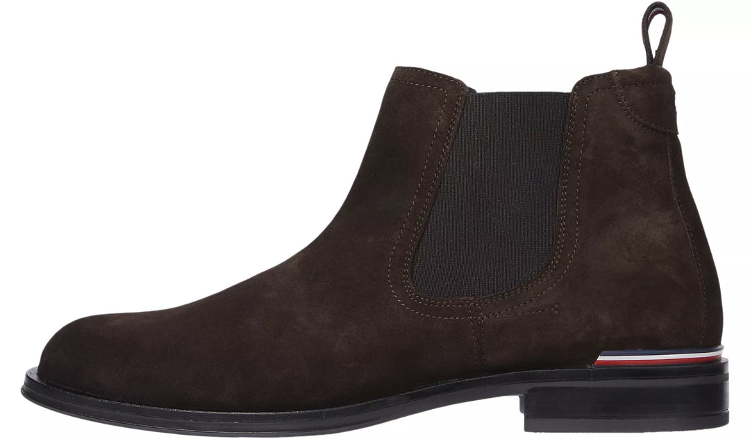 TH CORE RWB HILFIGER SUEDE CHELSEA - DARK COFFEE