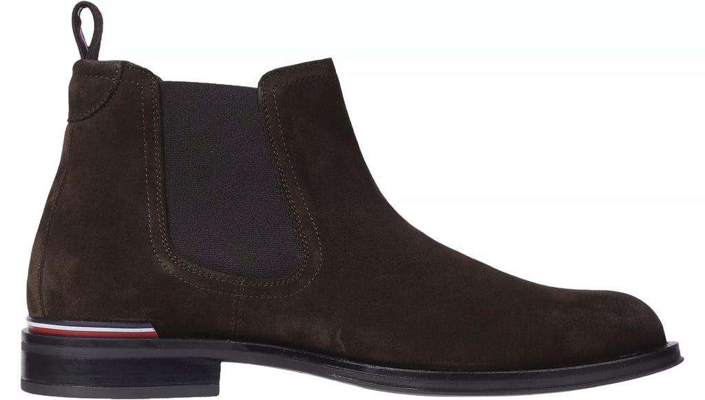 TH CORE RWB HILFIGER SUEDE CHELSEA DARK COFFEE