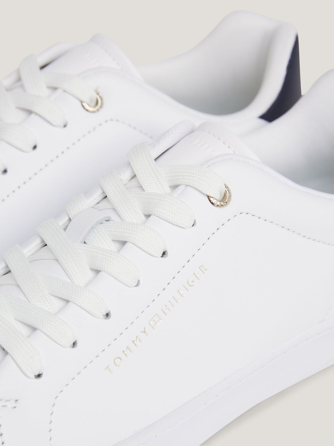 TH COURT CUPSOLE LEATHER GOLD - WHITE