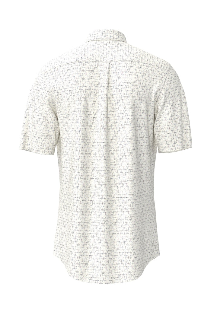 FYNCH HATTON PRINT SS SHIRT - MAGNOLIA