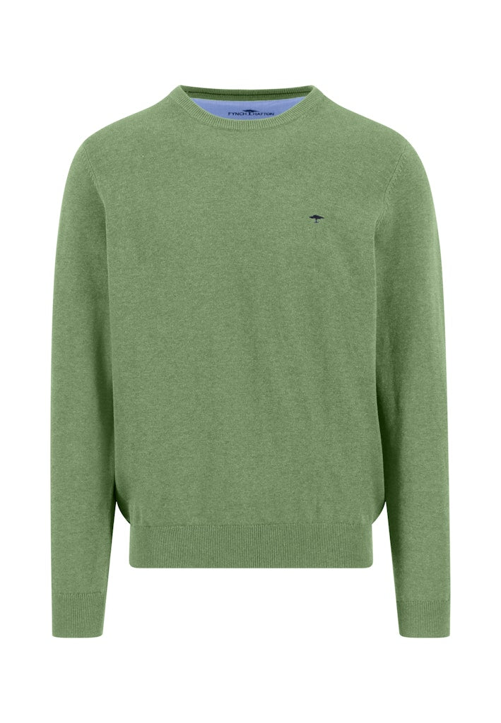 FYNCH HATTON O-NECK - AVOCADO