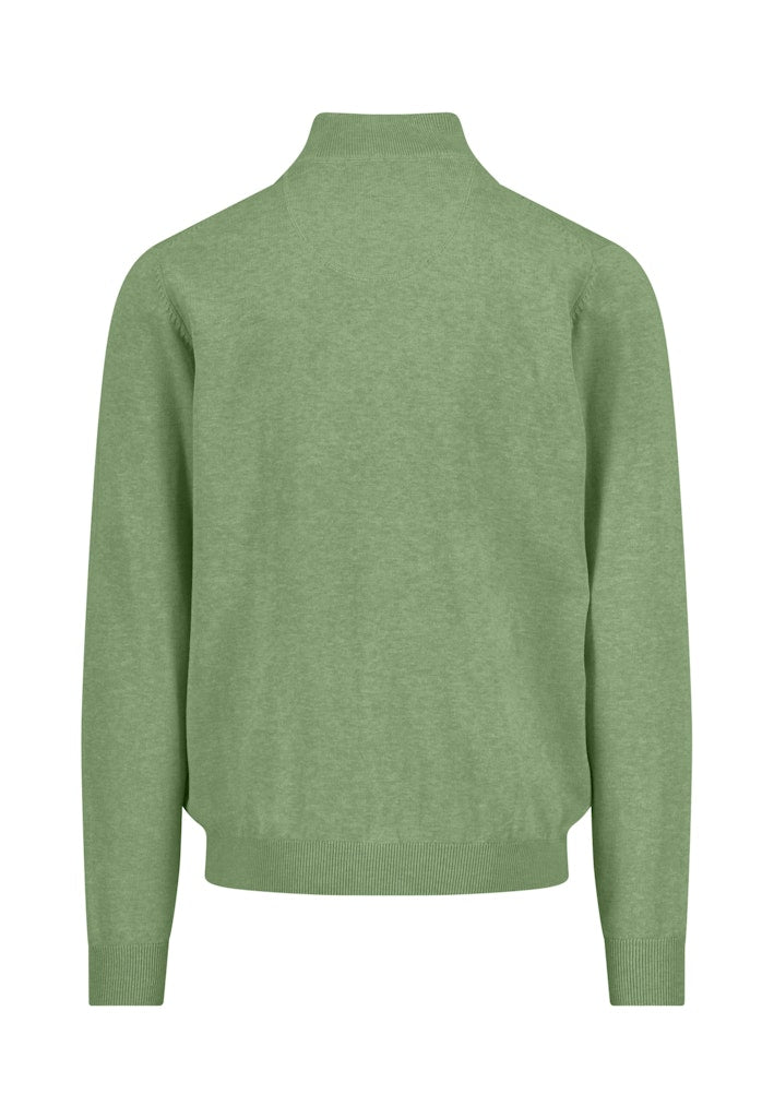 FYNCH HATTON TROYER 1/2 ZIP - AVOCADO