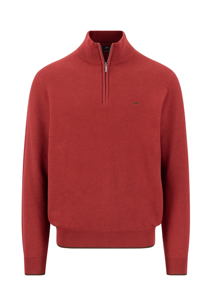 FYNCH HATTON TROYER 1/4 ZIP - 346 BRICK