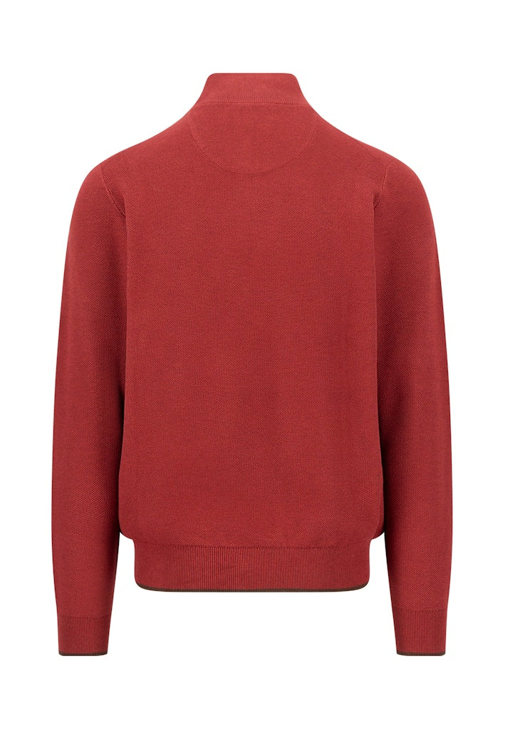 FYNCH HATTON TROYER 1/4 ZIP - 346 BRICK