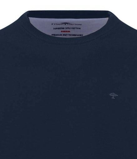 FYNCH HATTON O-NECK - 661 INK BLUE