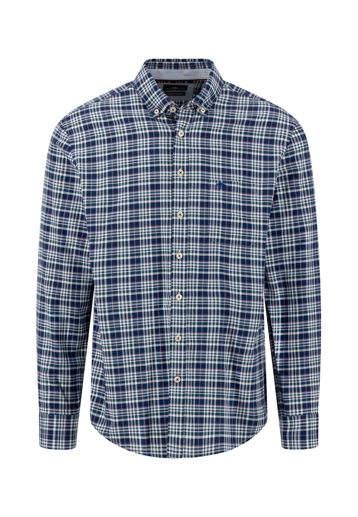 FYNCH HATTON LS CHECK - 673 TEAL