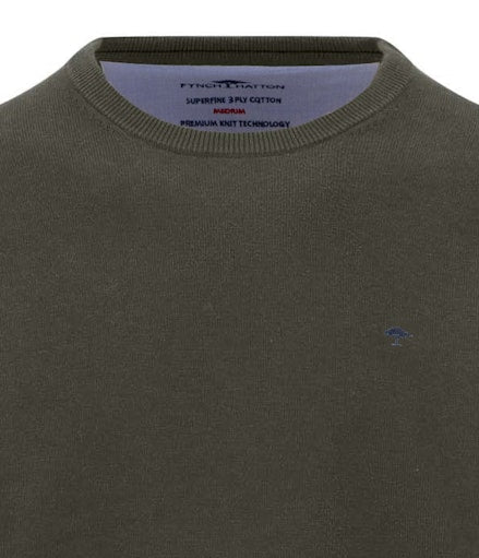 FYNCH HATTON O-NECK - 749 CYPRESS