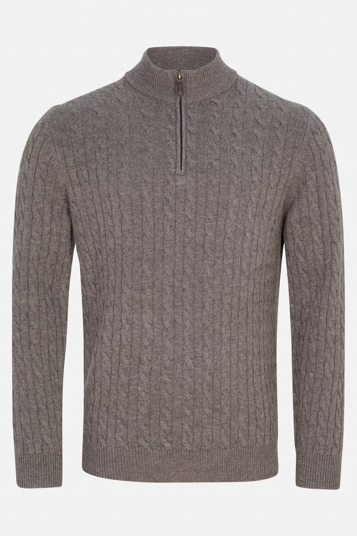 BENETTI GRANT 1/4 ZIP - BROWN
