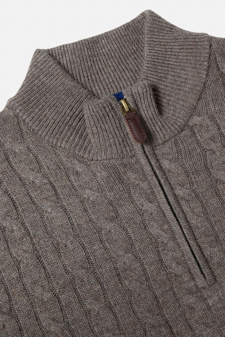 BENETTI GRANT 1/4 ZIP - BROWN
