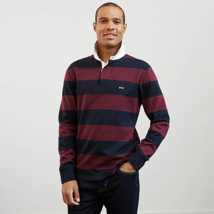 EDEN PARK RUGBY POLO - BURGUNDY/NAVY
