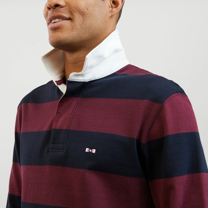 EDEN PARK RUGBY POLO - BURGUNDY/NAVY