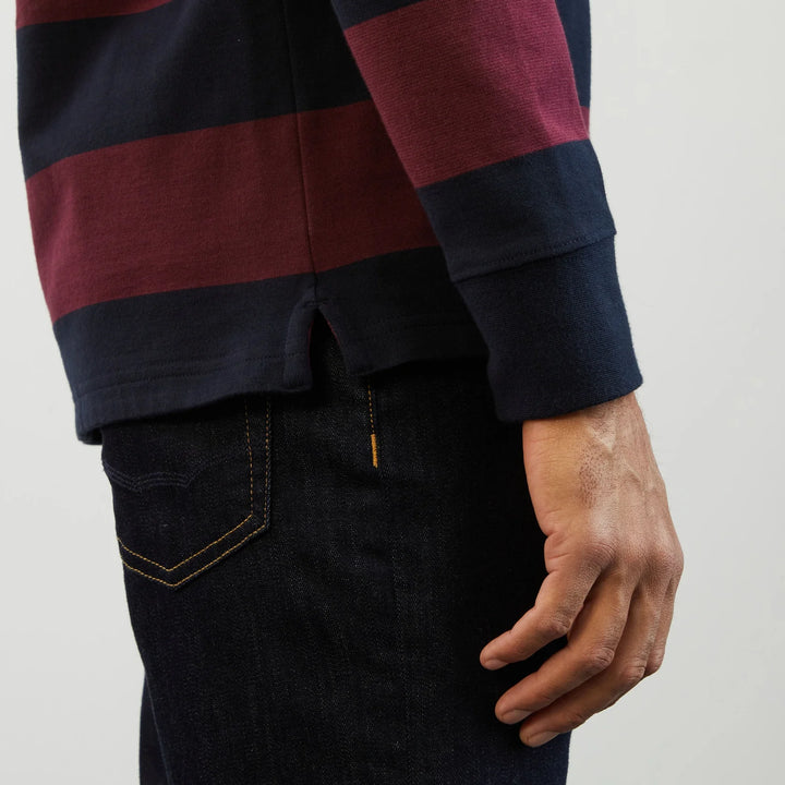 EDEN PARK RUGBY POLO - BURGUNDY/NAVY