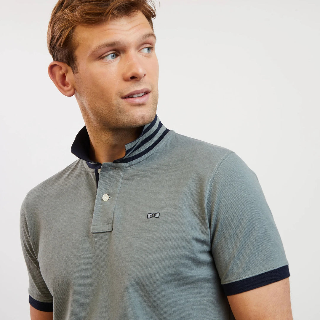 EDEN PARK TIPPED POLO - KHAKI