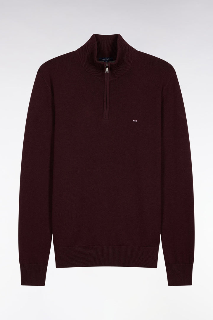 EDEN PARK 1/4 ZIP KNIT - WINE