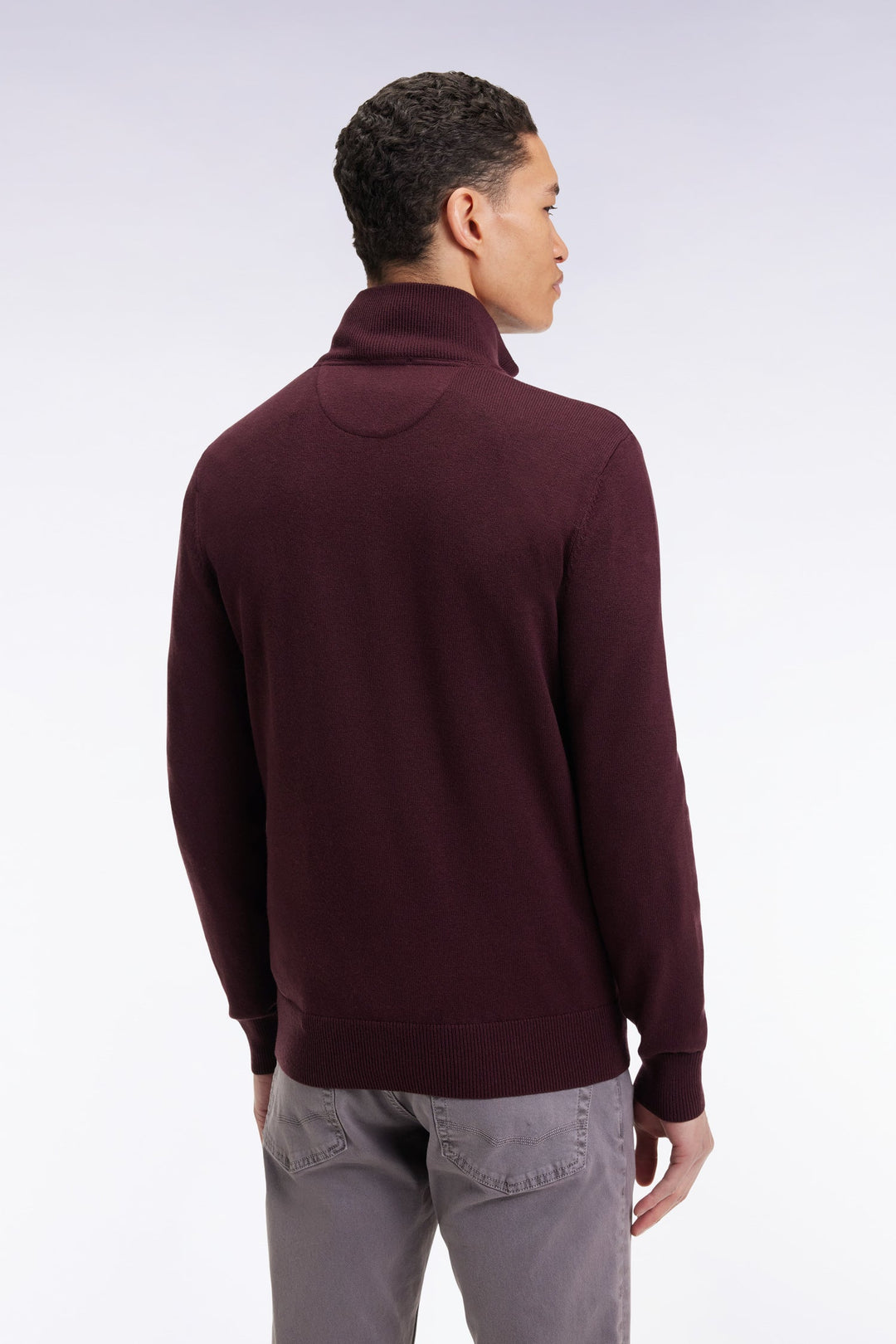 EDEN PARK 1/4 ZIP KNIT - WINE