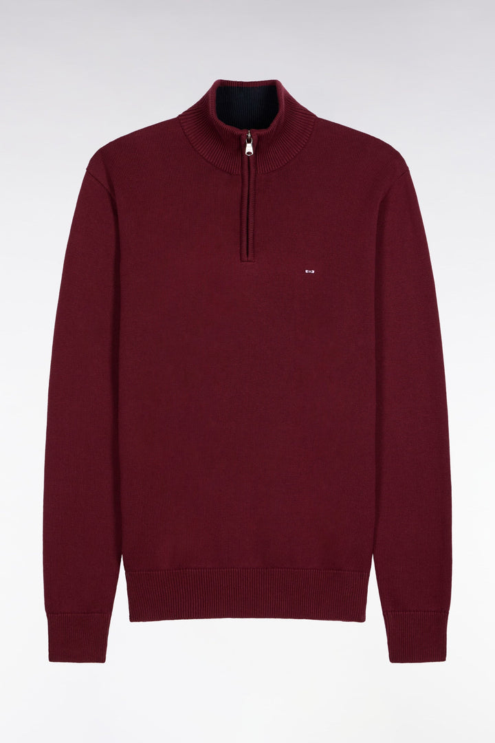 EDEN PARK HEAVY COTTON 1/2 ZIP - WINE