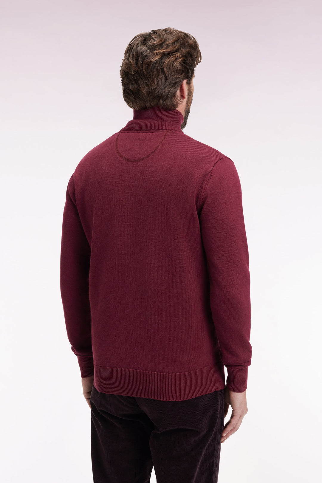 EDEN PARK HEAVY COTTON 1/2 ZIP - WINE