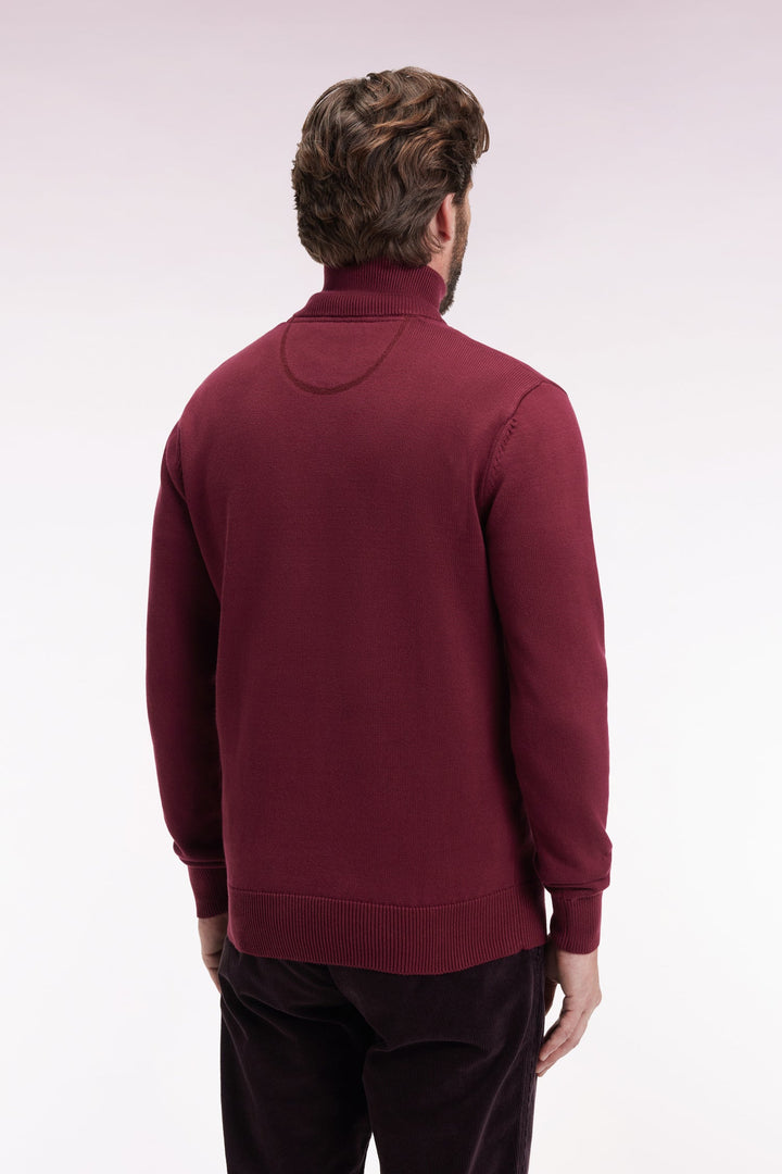 EDEN PARK HEAVY COTTON 1/2 ZIP - WINE