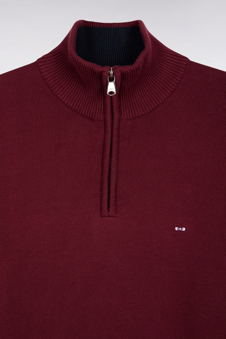 EDEN PARK HEAVY COTTON 1/2 ZIP - WINE