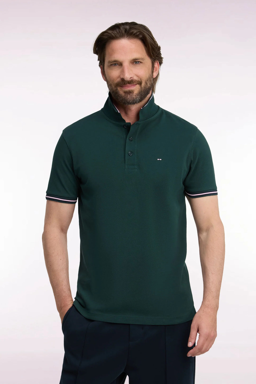 EDEN PARK SS PIQUE POLO - DARK GREEN