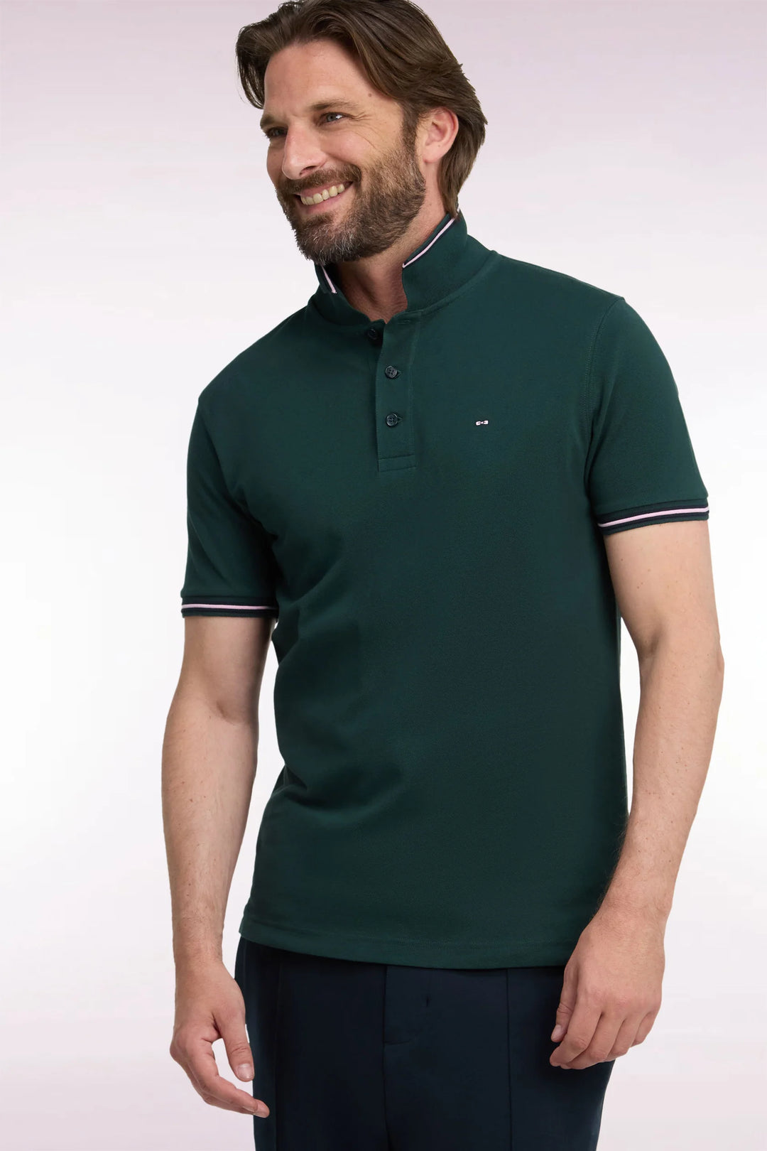 EDEN PARK SS PIQUE POLO - DARK GREEN