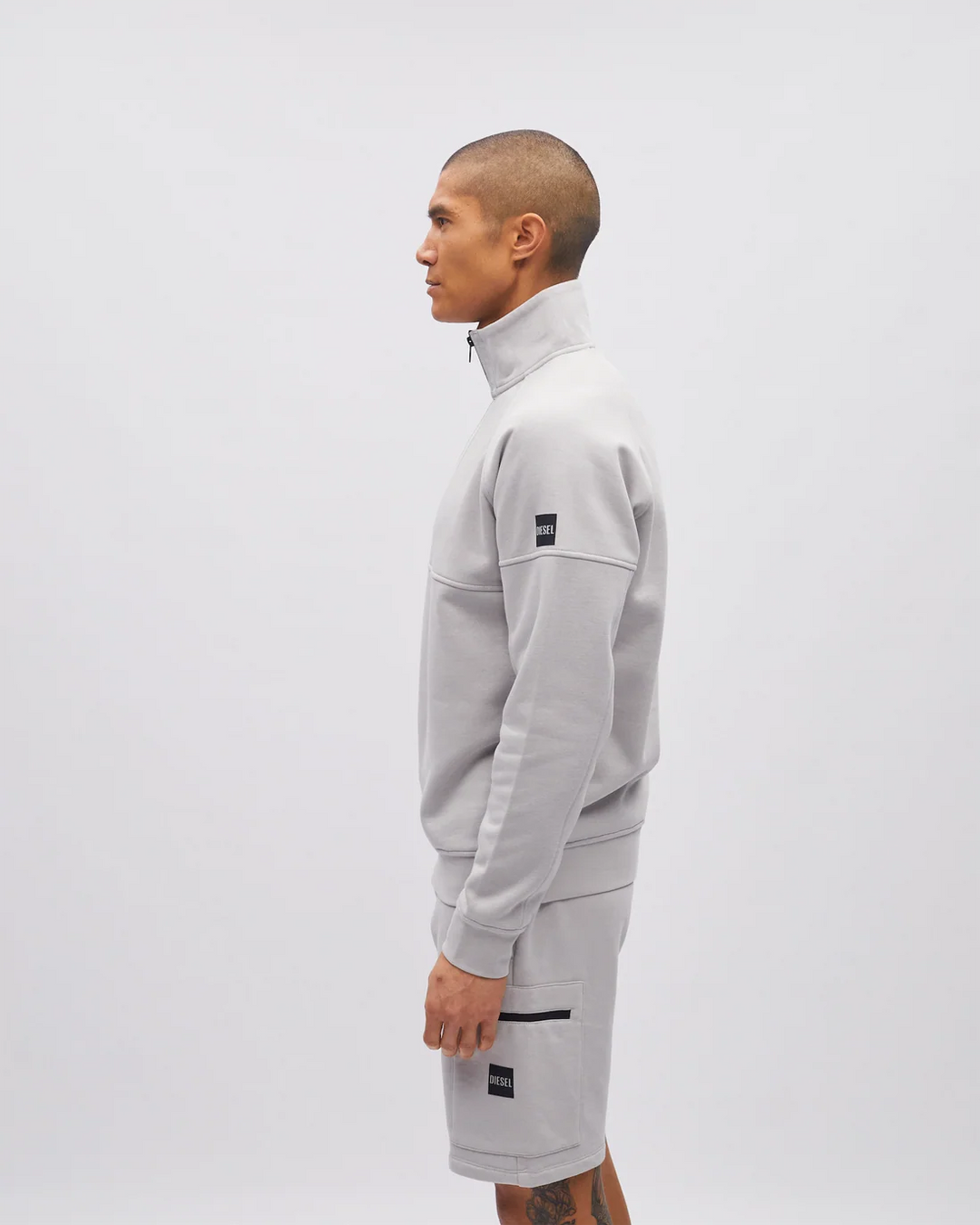DIESEL HATCHER HALF ZIP - SHALE GREY
