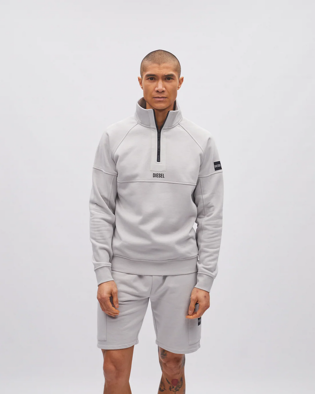 DIESEL HATCHER HALF ZIP - SHALE GREY
