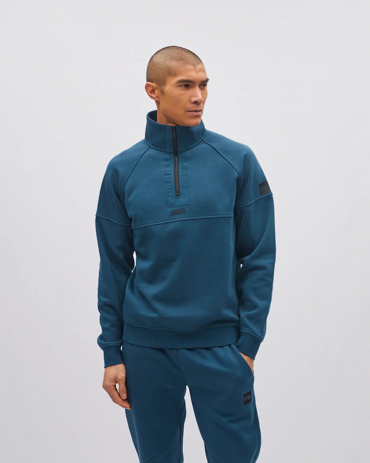 DIESEL HATCHER HALF ZIP - OCEAN TEAL