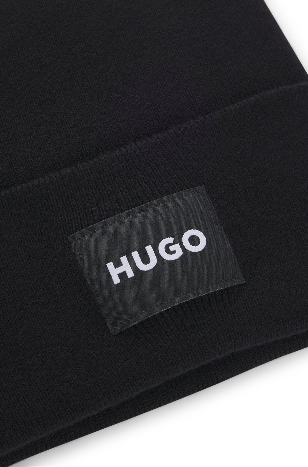 HUGO XEVON_C BEANIE - BLACK