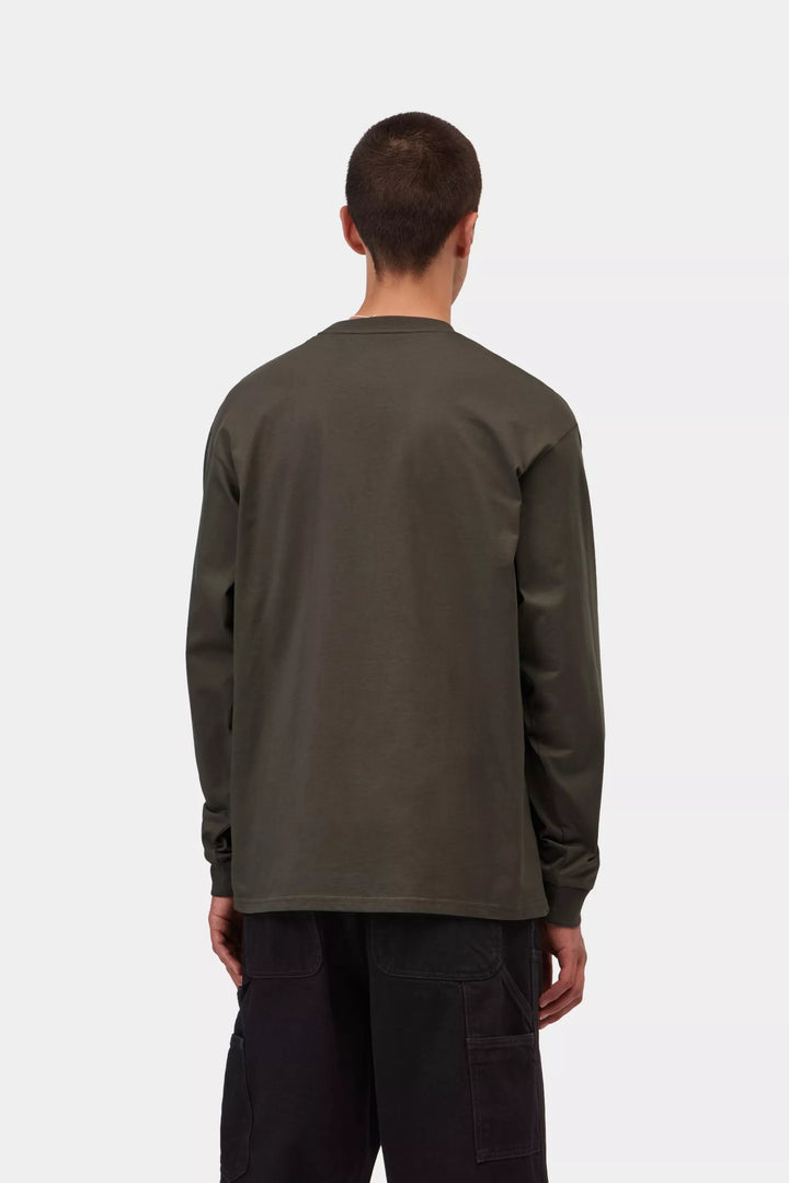 CARHARTT L/S CHASE T-SHIRT - SHUNGITE