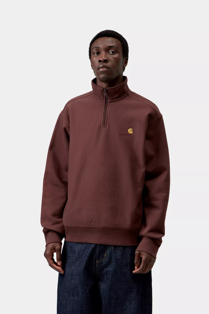 CARHARTT HALF ZIP AMERICAN SCRIPT SWEAT