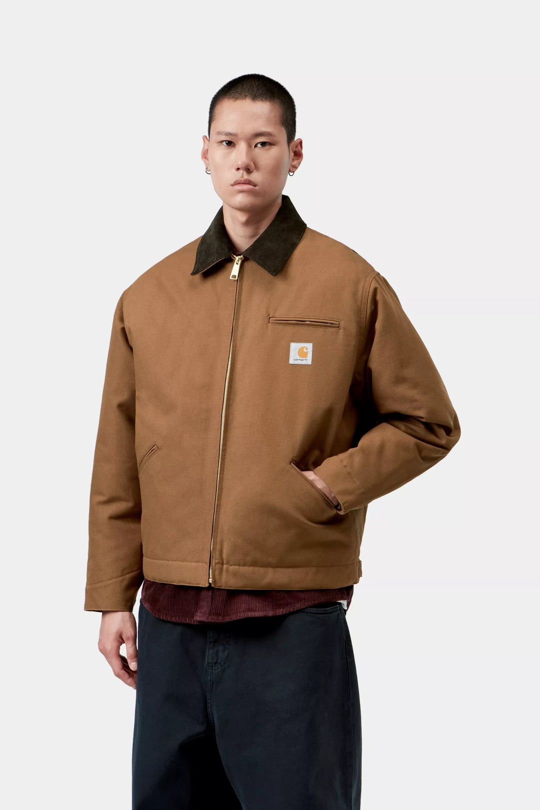 CARHARTT OG DETROIT JACKET - BROWN