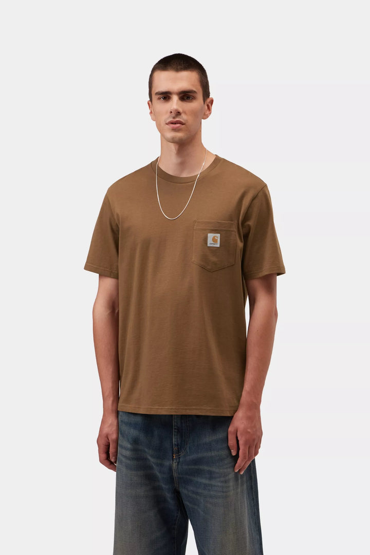 CARHARTT S/S POCKET T-SHIRT - BROWN