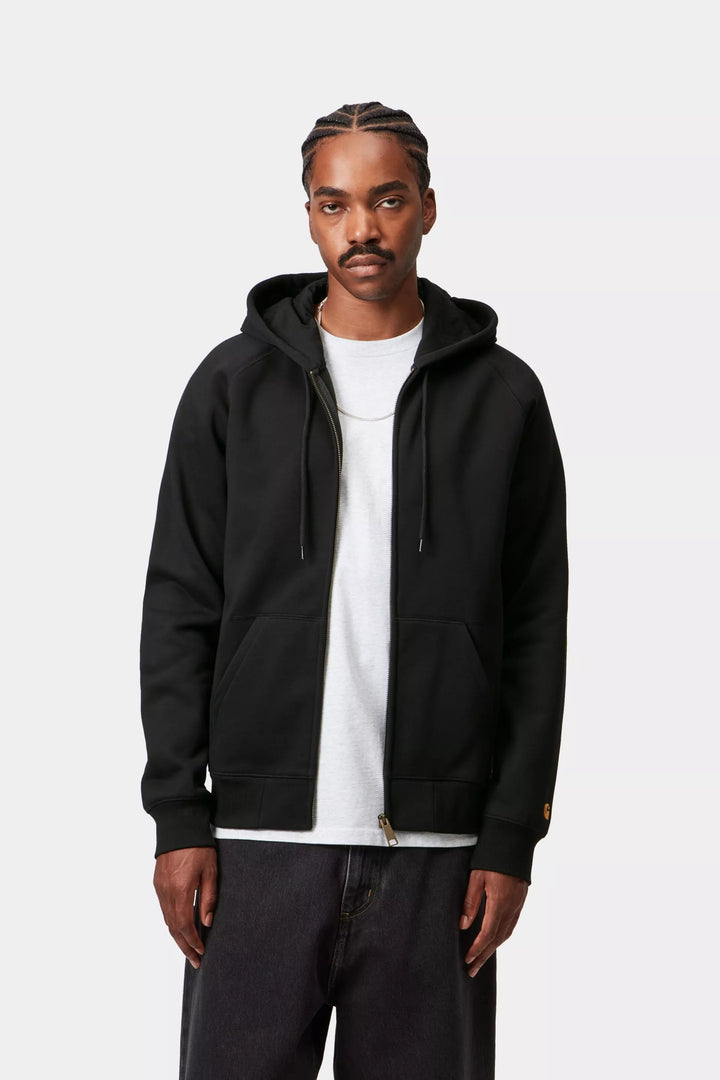 CARHARTT HOODED CHASE JACKET - BLACK